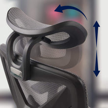 Laden Sie das Bild in den Galerie-Viewer, RESTO ergonomischer und vielfach einstellbarer Chefsessel, Bürostuhl, Mesh-Stoff, schwitzfrei.