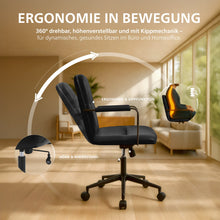 Laden Sie das Bild in den Galerie-Viewer, Bürostuhl HILDE, echtes Büffelleder, ergonomisch, belastbar bis 120 kg