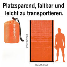 Laden Sie das Bild in den Galerie-Viewer, Notfall-Schlafsack – Thermische Survival-Schutzhütte für Outdoor &amp; Notfälle