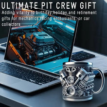 Laden Sie das Bild in den Galerie-Viewer, V8-Motor-Design Kaffeetasse – Handgefertigtes Highlight für Auto-Enthusiasten