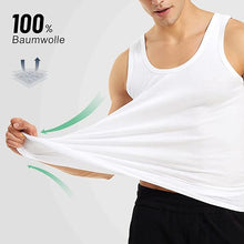 Laden Sie das Bild in den Galerie-Viewer, Herren Unterhemd – 5er Pack Tank Tops aus 100 % Baumwolle, schwarz