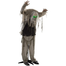 Laden Sie das Bild in den Galerie-Viewer, Animierte Halloween-Dekoration – Buckliger Skelettgeist mit Sound &amp; LED, 160 cm