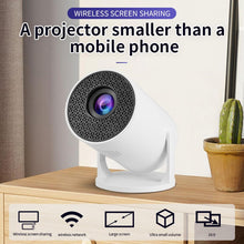 Laden Sie das Bild in den Galerie-Viewer, Mini-Beamer rundes Gehäuse, 4K UHD Heimkino Projektor LCD 5G WiFi Bluetooth Taschenkino für Iphone und Android (Kopie)