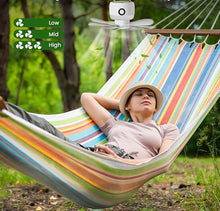 Laden Sie das Bild in den Galerie-Viewer, Mobiler Akku-Deckenventilator mit LED und Fernbedienung – 8000 mAh Akku