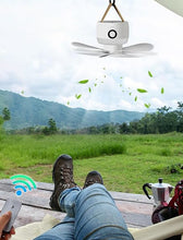 Laden Sie das Bild in den Galerie-Viewer, Mobiler Akku-Deckenventilator mit LED und Fernbedienung – 8000 mAh Akku