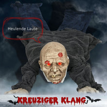 Laden Sie das Bild in den Galerie-Viewer, Halloween Dekoration heulender, kriechender Zombie 159 cm LED-Lichter Soundfunktion