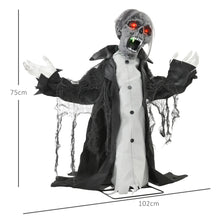 Laden Sie das Bild in den Galerie-Viewer, Halloween Dekoration erschreckender Zombie 102 cm LED-Lichter und Soundfunktion