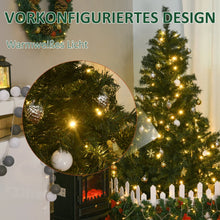Laden Sie das Bild in den Galerie-Viewer, Künstlicher Weihnachtsbaum – 1,5 m mit LED-Lichtern und Deko