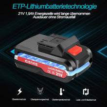 Laden Sie das Bild in den Galerie-Viewer, Akku-Schlagbohrmaschine - Akkuschrauber 1500 mAh 21 Volt - Schlagschrauber 3in1. Mit 2 Li-Ion-Akkus und Ladestation.