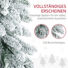 Laden Sie das Bild in den Galerie-Viewer, Künstlicher Weihnachtsbaum – 1,8 m, mit Kunstschnee, realistische Optik, schlankes Design, flammhemmend