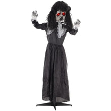 Laden Sie das Bild in den Galerie-Viewer, Animiertes Lolita-Mädchen mit Sound, LED &amp; Bewegung Halloween-Dekoration, 160cm