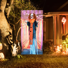Laden Sie das Bild in den Galerie-Viewer, Animierte Halloween-Dekoration – Grusel-Clown mit Sound, LED &amp; Bewegung, 168 cm