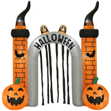 Laden Sie das Bild in den Galerie-Viewer, Aufblasbarer Halloween-Eingangsbogen mit LED-Beleuchtung, 322 cm hoch