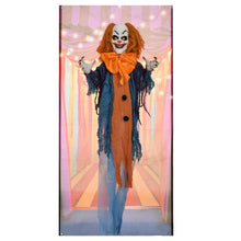 Laden Sie das Bild in den Galerie-Viewer, Animierte Halloween-Dekoration – Grusel-Clown mit Sound, LED &amp; Bewegung, 168 cm