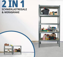 Laden Sie das Bild in den Galerie-Viewer, Schwerlastregal 75 × 30 × 172 cm Belastung gesamt 375 kg
