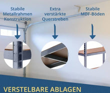 Laden Sie das Bild in den Galerie-Viewer, Schwerlastregal 75 × 30 × 172 cm Belastung gesamt 375 kg