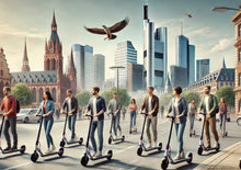 Laden Sie das Bild in den Galerie-Viewer, Elektroroller 10 Zoll Reifen. Cityroller E-Roller E-Scooter 20 km/h - Reichweite 40 Kilometer. 350 Watt Nabenmotor.