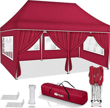 Laden Sie das Bild in den Galerie-Viewer, Faltpavillon wasserdicht. Pop Up. Mit 6 Seitenteilen. 3x6 Meter. Gartenzelt. Partyzelt. UV50+ Schutz. Einfaches Faltsystem.