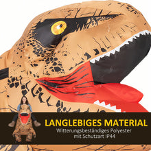Laden Sie das Bild in den Galerie-Viewer, Aufblasbares Dinosaurier-Kostüm für Erwachsene, 210 lang, 170 cm hoch