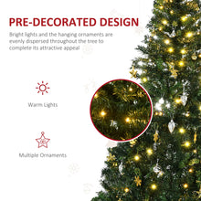 Laden Sie das Bild in den Galerie-Viewer, Künstlicher Weihnachtsbaum – 1,8 m, mit 200 LEDs und Dekoration