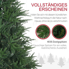 Laden Sie das Bild in den Galerie-Viewer, Künstlicher Weihnachtsbaum – 1,8 m, realistisches Aussehen, flammhemmend