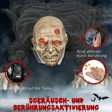 Laden Sie das Bild in den Galerie-Viewer, Halloween Dekoration heulender, kriechender Zombie 159 cm LED-Lichter Soundfunktion
