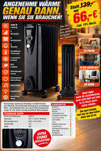 Laden Sie das Bild in den Galerie-Viewer, Ölradiator Modell 2026. 2000 Watt – wohlige Wärme genau dann, wenn Sie sie brauchen!