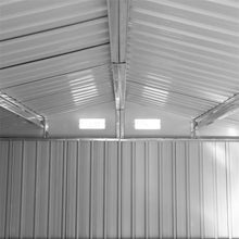 Laden Sie das Bild in den Galerie-Viewer, Geräteschuppen Gerätehaus Gartenhaus 257x300x178 cm Metall Fundament Farbe: Anthrazit