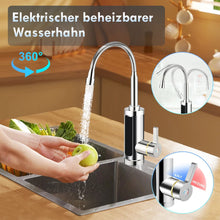 Laden Sie das Bild in den Galerie-Viewer, Durchlauferhitzer Wasserhahn Armatur mit LED-Anzeige. Komplette 3000W Armatur mit Stromanschluss.