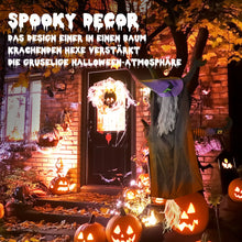 Laden Sie das Bild in den Galerie-Viewer, Halloween Fliegende Hexe, in Lebensgröße, für Baumstämme oder Säulen