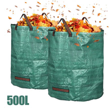 Laden Sie das Bild in den Galerie-Viewer, Doppelpack: 2x500 Liter Gartenabfallsack XXL. Gartentasche Riesiger Laubsack