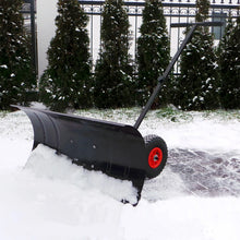 Laden Sie das Bild in den Galerie-Viewer, Effizienter Schneeschieber mit Rollen: Räumen Sie Schnee 3-4 mal schneller – Mit Luftbereifung