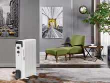 Laden Sie das Bild in den Galerie-Viewer, Neues Modell 2025: Radiator Heizung. 2000 Watt. Einstellbar mit Thermostat. Mit Rippen. Ölheizung.