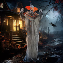 Laden Sie das Bild in den Galerie-Viewer, Halloween Dekoration Stehender Clown 183cm mit LED-Lichter Soundfunktion