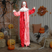 Laden Sie das Bild in den Galerie-Viewer, Halloween Dekoration Stehender Clown 165cm mit Licht- und Soundeffekt