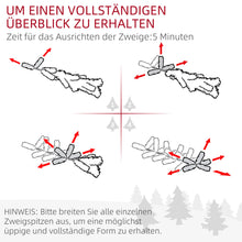 Laden Sie das Bild in den Galerie-Viewer, Künstlicher Weihnachtsbaum – 90 cm mit LED-Lichtern, Schneezweigen und Tannenzapfen, flammhemmend