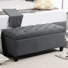 Laden Sie das Bild in den Galerie-Viewer, Sitzbank Polsterbank mit Stauraum Truhenbank Flur Schlafzimmer Wohnzimmer, diverse Farben. 100 x 40 x 44 cm