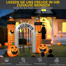 Laden Sie das Bild in den Galerie-Viewer, Aufblasbarer Halloween-Eingangsbogen mit LED-Beleuchtung, 322 cm hoch