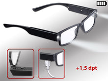 Laden Sie das Bild in den Galerie-Viewer, LED Lesebrille (Inkl. Akkus): Modische Lesehilfe mit integriertem LED-Leselicht. Testen Sie 6 Wochen. Es ist genial!