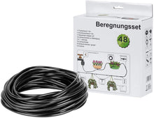 Laden Sie das Bild in den Galerie-Viewer, 48 tlg. Bewässerungsset, mit Perlschlauch, Dripschlauch, vielen Verbindern usw, ideal für Gewächshäuser, Hochbeete, Pflanzen, Beete, automatische Gartenbewässerung Bewässerungsschlauch