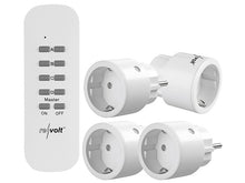 Laden Sie das Bild in den Galerie-Viewer, Mini-Funksteckdosen 4er-Set  mit Fernbedienung, bis 2.300 Watt, 50 m