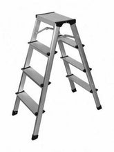 Laden Sie das Bild in den Galerie-Viewer, Aluminium-Trittleiter, Stehleiter, Klappleiter, Haushaltsleiter. 2x4, 2x5 oder 2x6 Stufen.