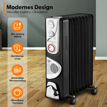 Laden Sie das Bild in den Galerie-Viewer, Radiator Heizung. 2000W. Einstellbar mit Thermostat. Ölradiator-Heizung.