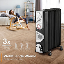 Laden Sie das Bild in den Galerie-Viewer, Radiator Heizung. 2000W. Einstellbar mit Thermostat. Ölradiator-Heizung.