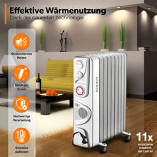 Laden Sie das Bild in den Galerie-Viewer, Radiator Heizung. 2000W. Einstellbar mit Thermostat. Ölradiator-Heizung.